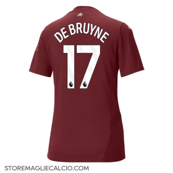 Manchester City Kevin De Bruyne #17 Maglia Gara Terza Repliche 2024-25 Donna